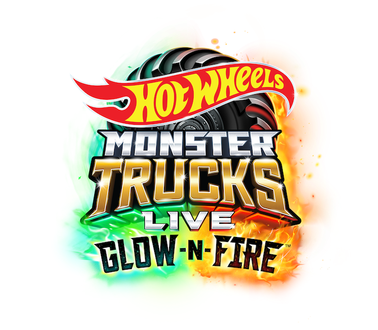 Logotipo Hot Wheels Monster Trucks Live Glow N Fire